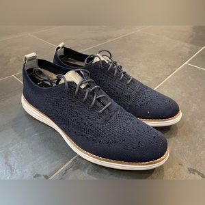 Cole Haan Lunar Grand Blue Stichlite Wingtip Oxfords Size 9